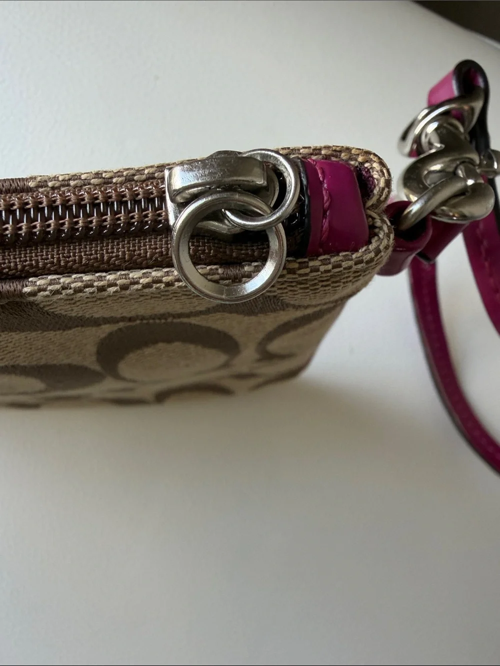 Coach wristlet brown